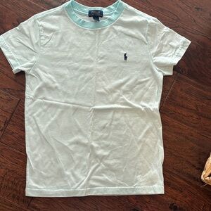 Polo by Ralph Lauren Boys' Light Mint Short Sleeve Tee with Navy Pony
